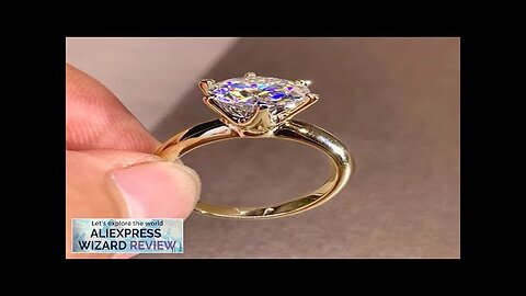 3ct Diamond Ring Solitaire Woman Silver 925 Yellow Gold Moissanite Ring Engagement Review