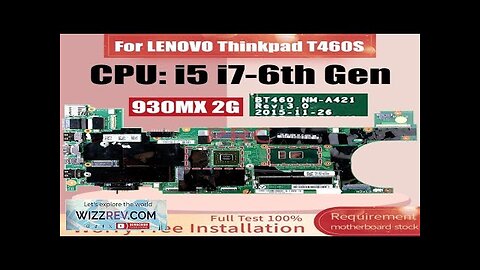 NM-A421 For LENOVO Thinkpad T460S Laptop Motherboard i5 i7 6th Gen 4G/8G Review