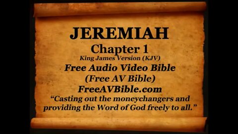 Jeremiah KJV read along audio bible with piano worship music in the background