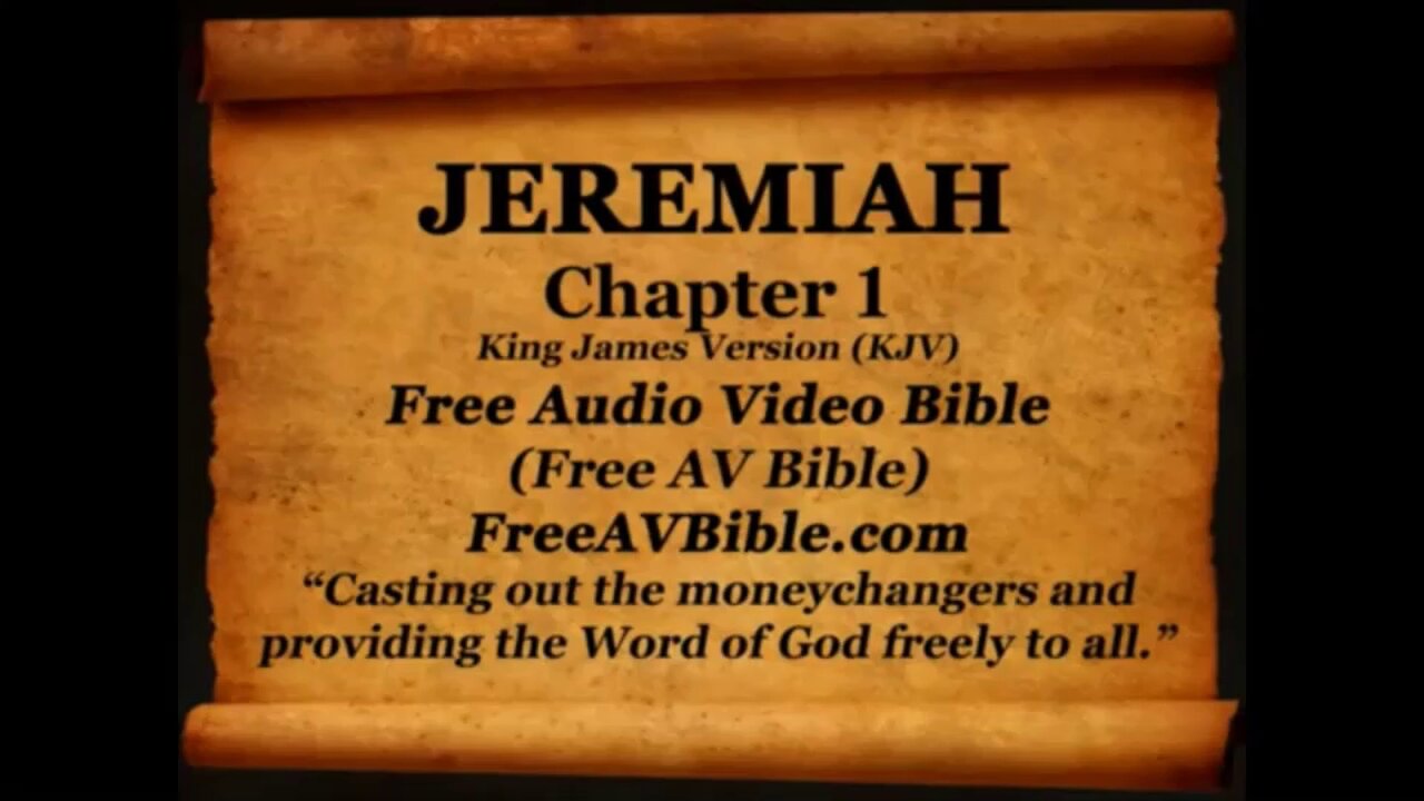 Jeremiah KJV read along audio bible with piano worship music in the background