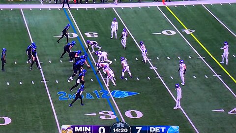 Vikings LB #43 Andrew Van Ginkel hit on Lions RB. Ouch 🤕