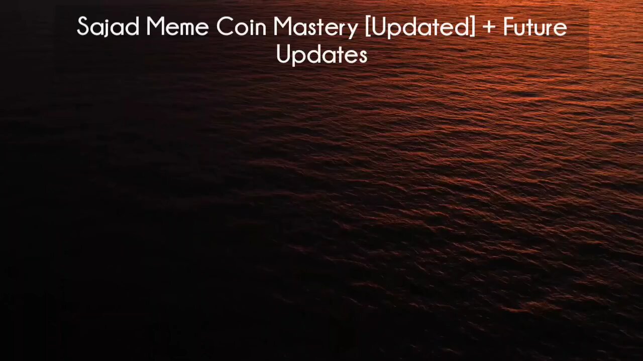 (courseslibrary.com)Sajad Meme Coin Mastery [Updated] + Future Updates Course download