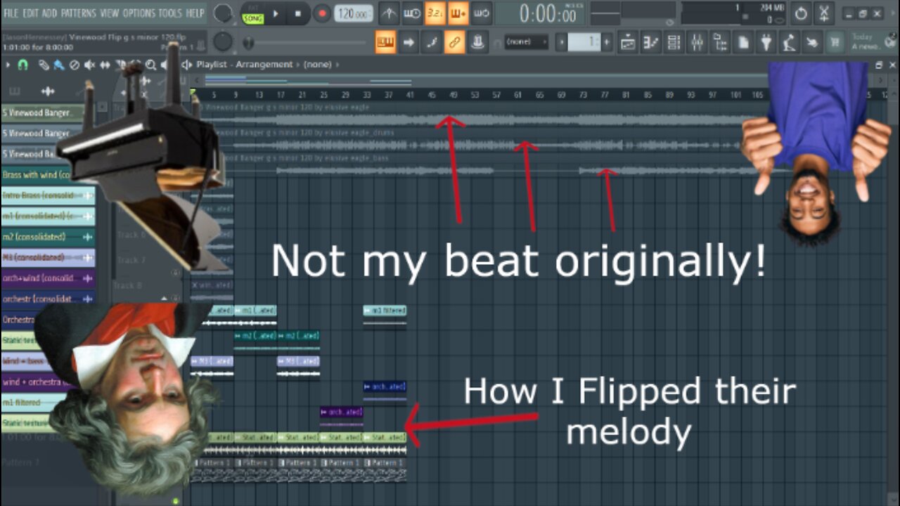 Flipping a Beat sent to me -FL Studio Tutorial-How to Flip Melodies From Beats
