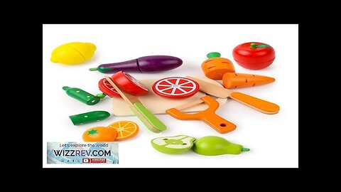 Wooden Toy Cutting Fruit Vegetables Food Pretend Play Simulation Kitchen Role Play Review