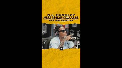 @realdlhughley Most people want to be liked so much that they are not genuine