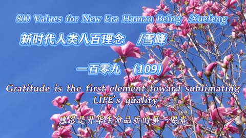 800 Values for New Era Human Being（109）