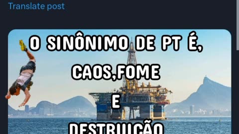 O SINÔNIMO DE PT É, CAOS,FOME E DESTRUIÇÃO