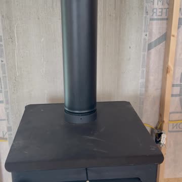 wood stove in the tiny house