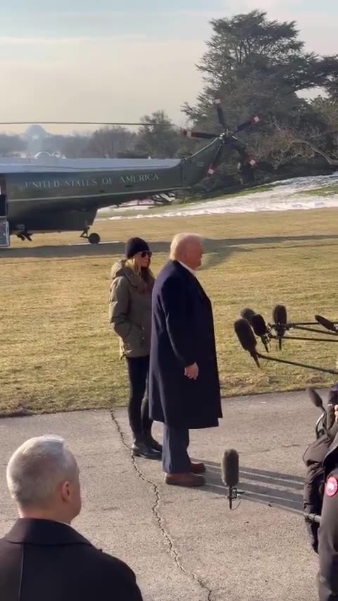 President Trump and First Lady Melania depart the White House for North Carolina