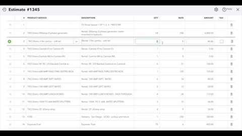 Quickbooks for a Videographer