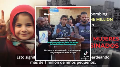 2025-01-20: PALESTINA: ABUBAKER ABED (PERIODISTA): MENSAJE A LA COMUNIDAD INTERNACIONAL (3:10)