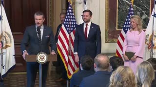 WATCH🇺🇸: Our New Secretary of Defense PETE HEGSETH SPEAKS After Officially Being Sworn in! Remarks.