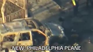 Aerial footage of Philadelphia plane crash reveals extensive damage and crater on the STREET