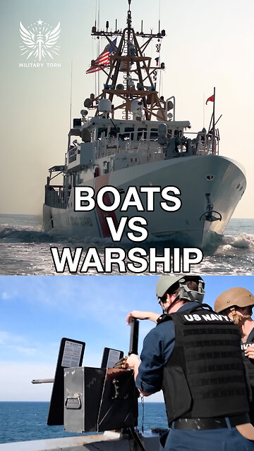 US Warship VS Wooden Fishing Boats