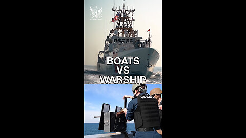 US Warship VS Wooden Fishing Boats