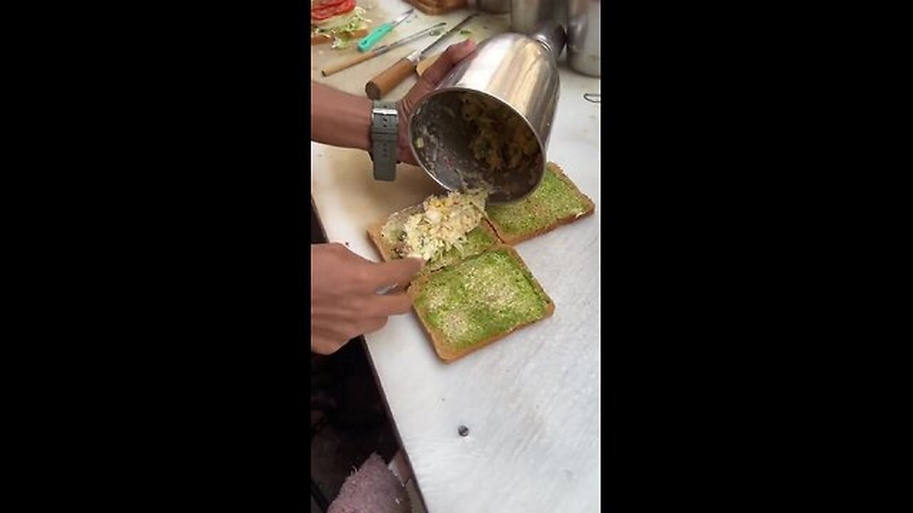 Brown Bread Mix Veg Cheese Sandwich Of Mumbai _ Indian Street Food #shorts #short