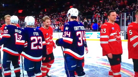 🇺🇸 vs. 🇨🇦4 Nations handshake line. 🇨🇦 wins 3-2 win tournament