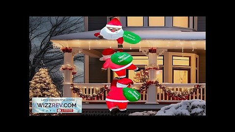 8 FT Christmas Inflatable Outdoor Decoration Black Santa Inflatable Climbing Santa Review