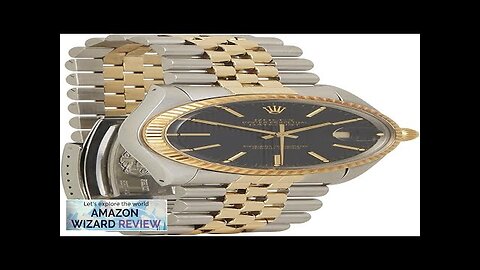 Rolex Pre-Loved Stainless Steel & 18K Gold Tapestry Datejust 16013 36mm BlackWith Review