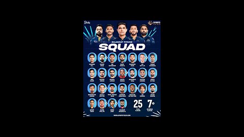 IPL GT SQUAD 2025/IPL 2025