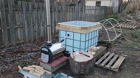Wood fired Redneck Hot Tub