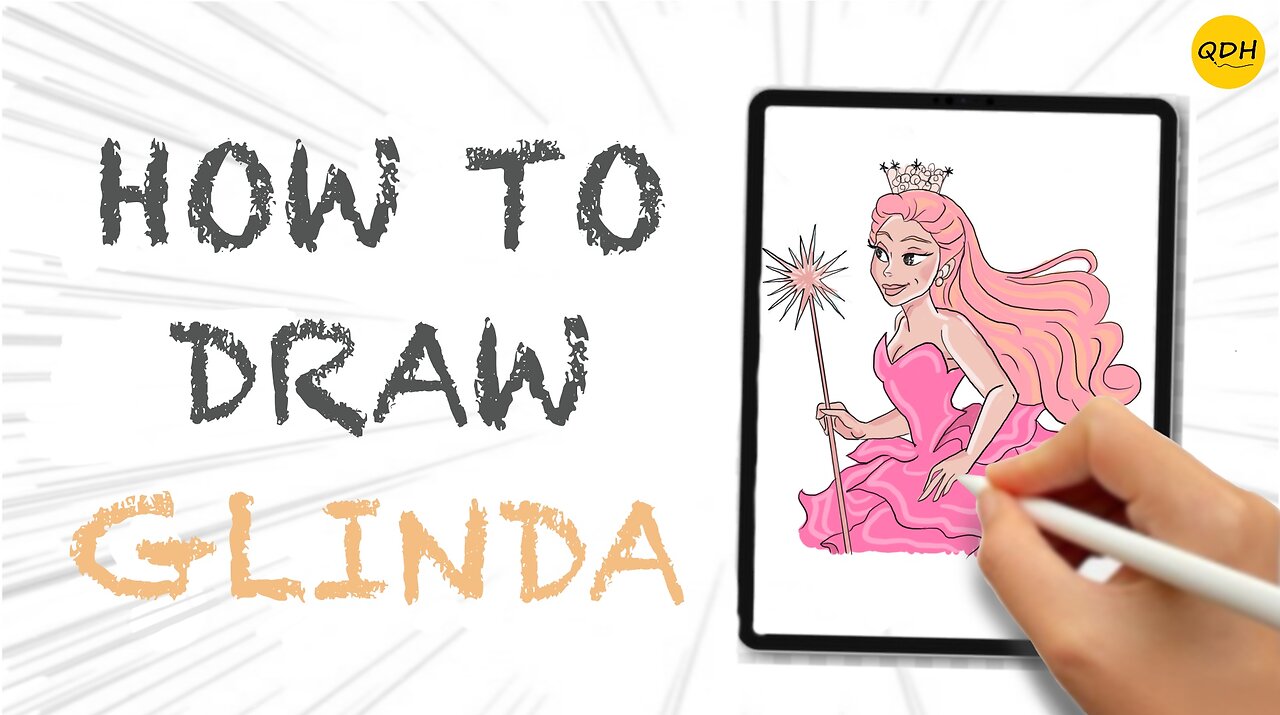 How to Draw Glinda from Wicked...learn with @QuickDrawHabit #wicked #glinda #arianagrande