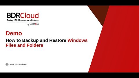 How to Backup and Restore Windows Files & Folders | BDRCloud