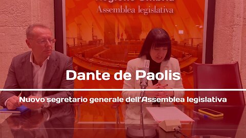 Dante de Paolis Nuovo segretario generale dell’Assemblea legislativa