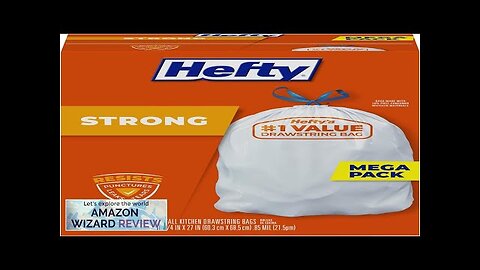 Hefty Strong Tall Kitchen Trash Bags Unscented 13 Gallon 90 Count WhitePackaging Review