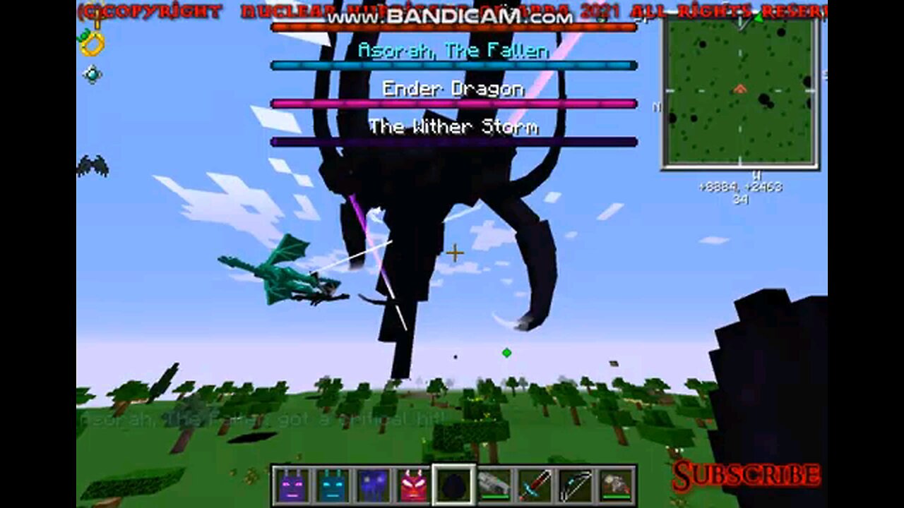 Minecraft mob battle chaos guardian vs wither storm