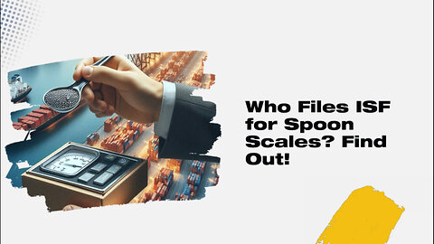 Demystifying Importer Security Filing for Spoon Scales: Who's Responsible?