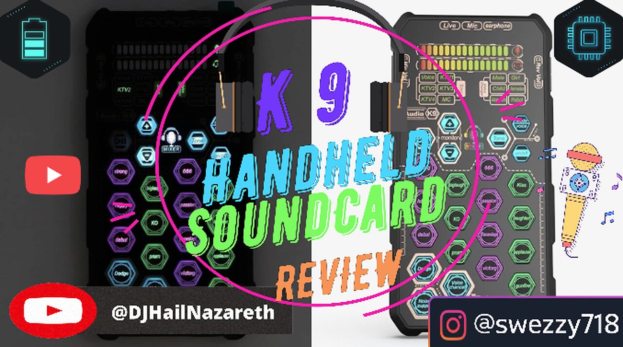 K9 SMALL THIN HANDHELD SOUND CARD MIXER EVER