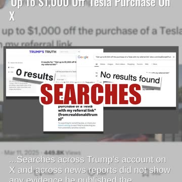 Fact Check: Donald Trump Did NOT Promote 'Referral Link' Unlocking 'Up To $1,000 Off' Tesla Purchase