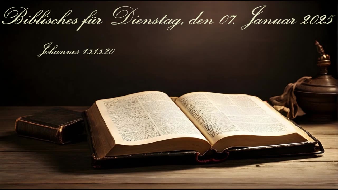 Biblisches für Dienstag, den 07. Januar 2025, zu Johannes 15,15.20