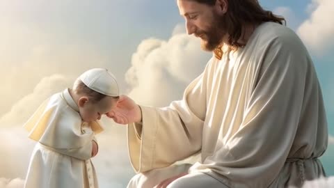 Welcome conversation of Jesus and Baby pope John Paul 2nd in the heaven