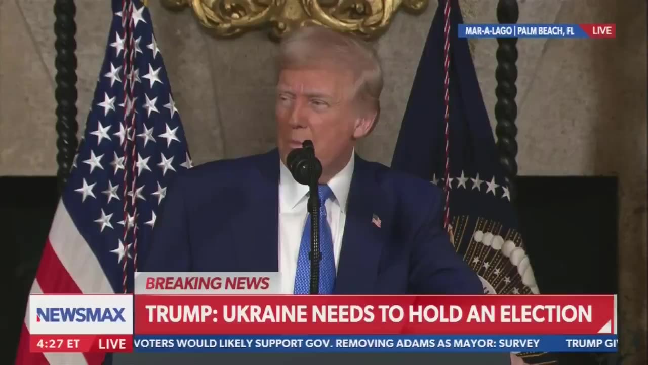 President Trump calls for Ukraine to hold new elections