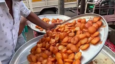 Kachori Indian Food on Street with Rats