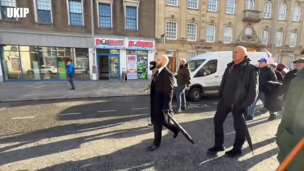 Patriotic leader Nick Tenconi defiantly marched through Southampton after his