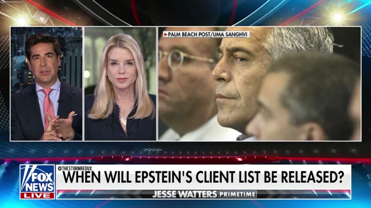 AG Pam Bondi tells Jesse Watters, “Some Epstein Information” Will Be Released Tomorrow