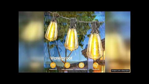 Rovnoes 100FT Outdoor String Lights for Patio, Energy Saving Waterproof Hanging Light Review