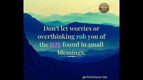 Don’t Let Worries Steal Your Joy