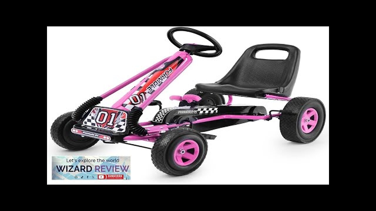 Costzon Go Kart for Kids 4 Wheel Off-Road Pedal Go Cart w/Adjustable Review