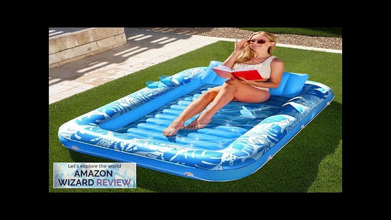 Sloosh Inflatable Tanning Pool Lounger Float for Adults 70" x 46" Large Review