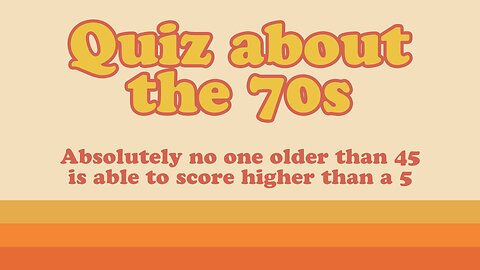 Quiz About The 70s