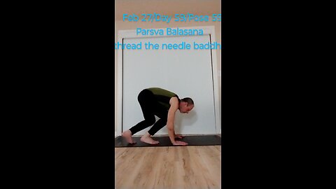 Parsva Balasana Baddha / Thread needle bind