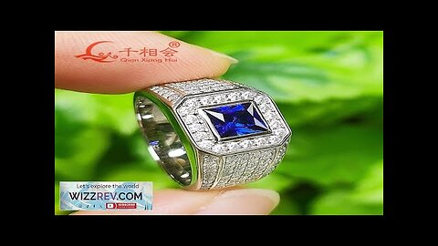 square ruby sapphire Gypsophila Real Moissanite Ring For Men and woman Sterling Review