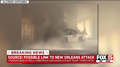 Tesla truck fire in Vegas related to New Orleans terrorist attack on New Years Day 2025