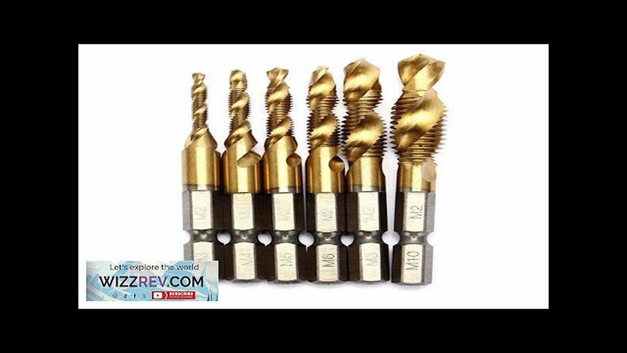 Drillpro 6pcs HSS 6542 M3-M10 Combination Drill Titanium Coated Tap Bit Set Review