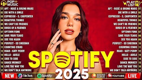 Dua Lipa, Adele, Maroon 5, Rihanna, The Weeknd - Pop music 2025 *ROAD TO 100 FOLLOWERS*