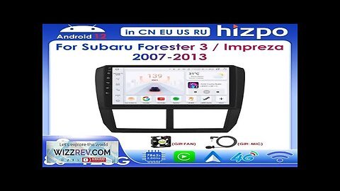 Hizpo 9" Android 13 UIS7862 Carplay for Subaru Forester Impreza WRX STI Review